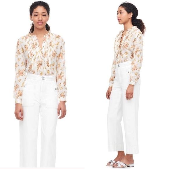 La Vie Rebecca Taylor Madeleine Floral Top Medium - Picture 5 of 12